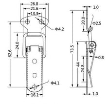 Load image into Gallery viewer, Stainless toggle clips
